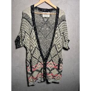 Carol Anderson by Invitation CAbi Boho Southwest Chunky Knit Cardigan Size Small